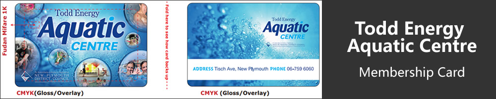 todd energy aquatic centre membership card